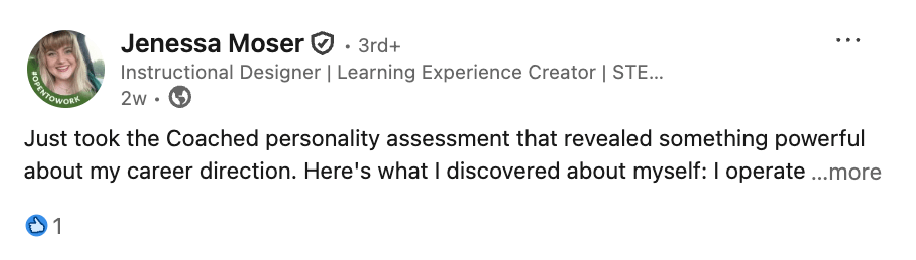 Customer testimonial