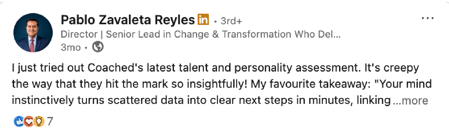 Customer testimonial